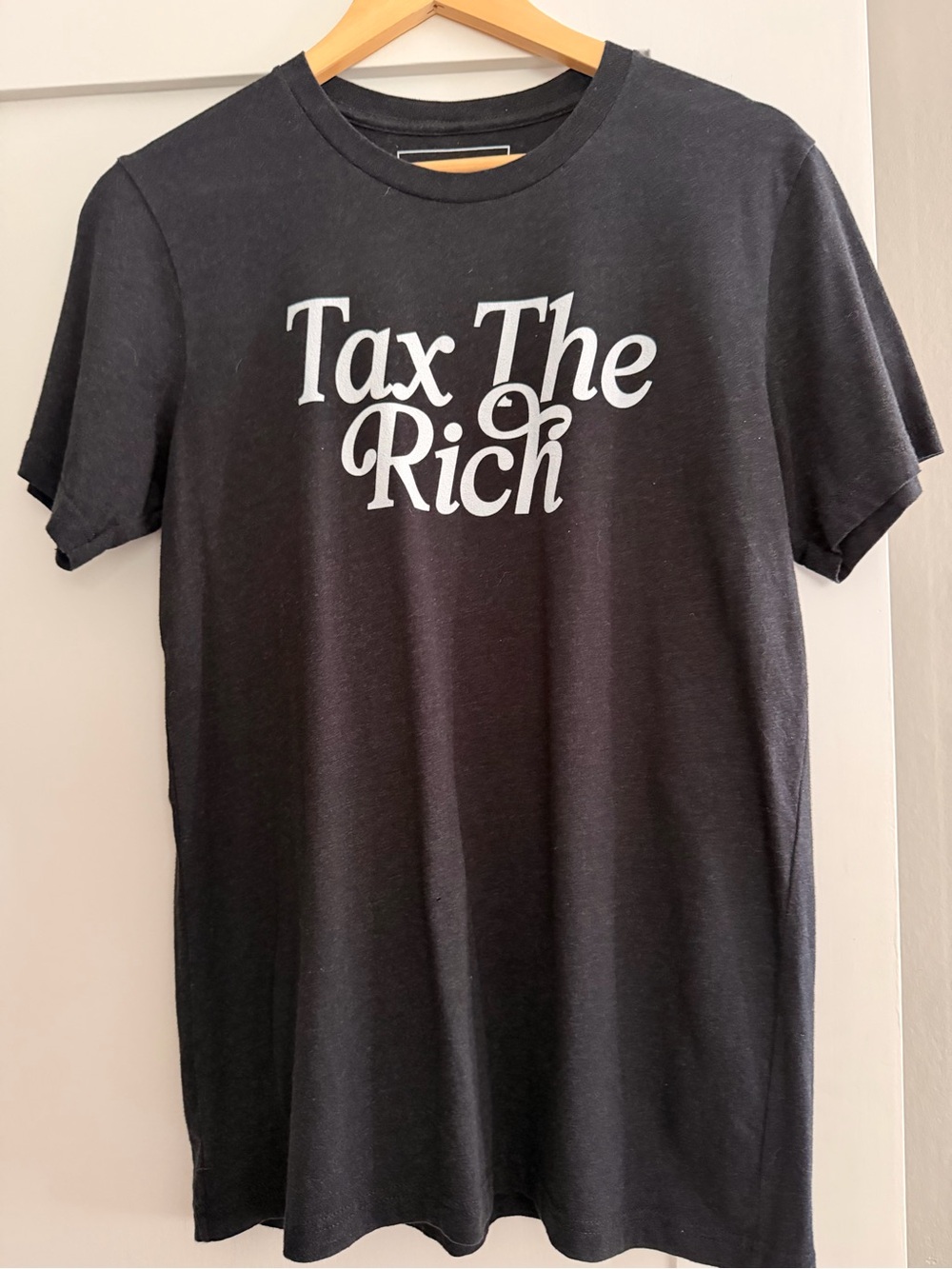 Black 'Tax The Rich' Graphic Tee - Casual Short Sleeve